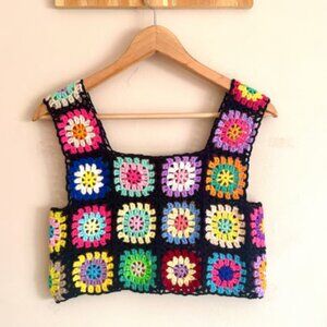Boho Crochet Knit CropTank